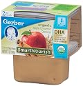 Gerber SmartNourish 2nd Foods, Apple Cinnamon Oatmeal, 2-Count, 3.5-Ounce Containers (Pack of 8)