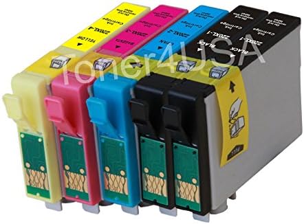 Toner4USA 5 Pack Ink Cartridge Replacement for Epson T220XL High Capacity (2 Black, 1 Cyan, 1 Magenta, 1 Yellow) 5 Pack Compatible with XP-320 XP-420 XP-424 WF-2630 WF-2650 WF-2660