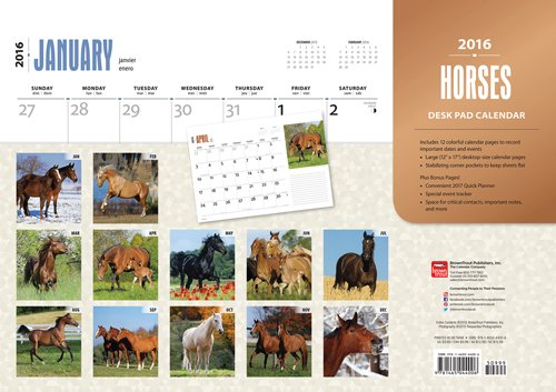 Horses 2016 Desk Pad