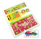 2 COOL! CALCULATOR STATIONARY SET- PINK/YELLOW
