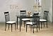 5pc Contemporary Cappuccino Finish Wood Dining Table & 4 Chairs Set
