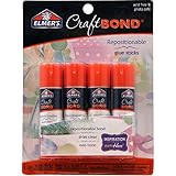 Elmer's E4020 CraftBond Repositionable Glue Sticks, 4 Sticks per Pack, 6 Grams per Stick, Clear