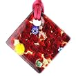Handmade Millefiori Murano Glass Pendant - Amy Red/Gold