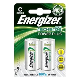 Energizer 2 x C Rechargeable Batteries NiMH