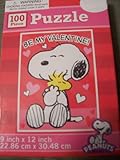 Peanut's Snoopy 100 Piece Puzzle ~ Be My Valentine