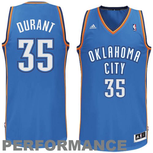 NBA Men's Oklahoma City Thunder Kevin Durant Revolution 30 Road Swingman Jersey H Size (Blue, XXXX-Large)