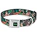 Buckle Down Seatbelt Buckle Dog Collar - The Jungle Book 8-Character Group Greens - 1.5