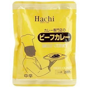 【クリックで詳細表示】業務用 ハチ食品株式会社 ハチ ビーフカレー(中辛) 200g□： 食品・飲料・お酒 通販