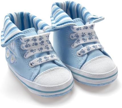 Baby Boy's Embroidery Toddler Shoes Frist Walkers Soft Sole Blue 0-2years Old (13cm)