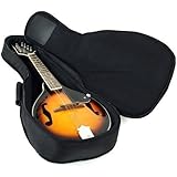 Hola! Heavy Duty A & F Style Mandolin Gig Bag (Soft Case) with 15mm Padding, Black