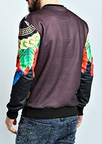 Yhting Men's Fashion Skateboard Boy Fleeces Casual Sweater Hipster Sweatshirt <Bold Floral Print>