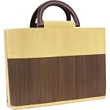 Mad By Design Large Bamboo Tote with Fabric Trim