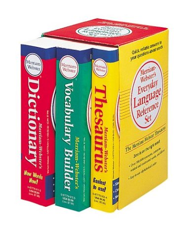 Merriam Webster's Everyday Language Reference Set Vocabulary Builder Thesaurus Dictionary