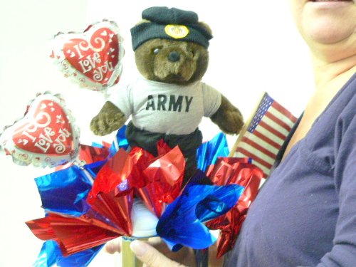 12 inches Tall U.S. ARMY LOVE THEME TEDDY BEAR BALLOON BOUQUET PEEFECT FOR VALENTINES DAY OR ANY DAY 510G1xrRLrL 12 inches Tall U.S. ARMY LOVE THEME TEDDY BEAR BALLOON BOUQUET PEEFECT FOR VALENTINES DAY OR ANY DAY