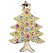 Golden Decorative Christmas Tree Brooches