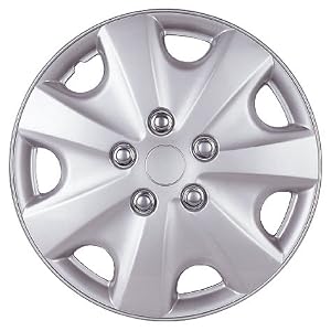 Drive-Accessories-KT957-14SL-14-Inch-Plastic-Wheel-Cover-Silver-Lacquer-Alloy-Color-