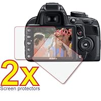 2x Nikon D-SLR D3100 D3000 Premium Clear LCD Screen Protector Cover Guard Film, no cutting is required Exact fit and satisfaction guaranteed