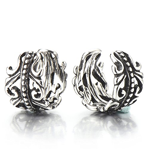 2pcs gothic vintage ear cuff ear clip non-piercing clip on earrin…