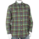 Chaps Men's Long Sleeve Flannel Shirt, Olive
