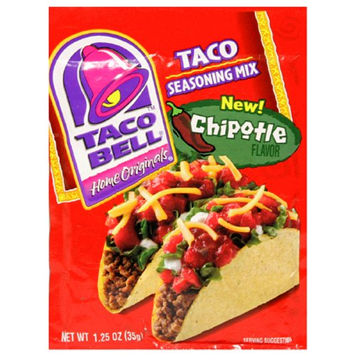 Taco Bell Home Originals Chipotle Taco Seasoning Mix, 1.25-Ounce Packets (Pack of 48)