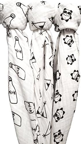 Baby Swaddle Blankets, 3 pack - Unisex - 100% Muslin Cotton - 40 x 40 - Best Baby Gift