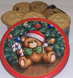 Gourmet Food : Scott's Cakes Cookie Combos - Brownie Chunk and Peanut Butter 1lb. Teddy Bear Tin