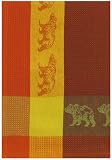 Waffle Weave 100% Cotton Bear Cocoa Dishtowel 18" X 28" Set / 6