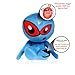 Hear Doggy Martians With Chew Guard Technology Tough Plush Dog Toy, Large Blue with Ultrasonic Silent Squeaker