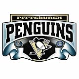 NHL Pittsburgh Penguins 11-by-17 inch Scroll Wood Sign
