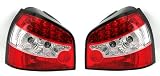 Produkt-Bild: LED R&uuml;ckleuchten Set, passend f&uuml;r Audi A3 Typ 8L Mod. Bj. 8/96-8/03. Ausf&uuml;hrung: Klarglas Rot-Wei&szlig;.