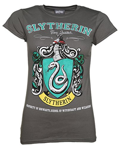 Womens Charcoal Harry Potter Slytherin Team Quidditch T Shirt Womens Charcoal Harry Potter Slytherin Team Quidditch T Shirt