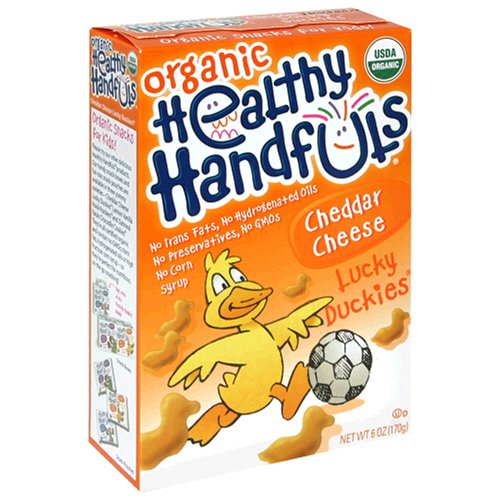 Healthy Handfuls Organic Lucky Duckies, Cheddar Cheese, 6-Ounce Boxes (Pack of 12) by Healthy Handfuls