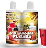 Covert Flasks 32oz Hidden Shampoo and Conditioner Alcohol Flask - Two Secret Realistic Flasks to Conceal Your Preferred Alcohol Anywhere You Go - Tamper Safety Seals Included
