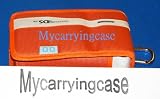 Orange Airfoam Pouch for Nintendo DS Lite + NDSL Screen Protector + Pink Silicone Skin Case