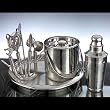 Godinger HAMMERED BAR SET
