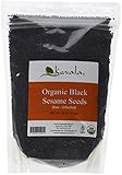 Kevala Organic Black Raw and Unhulled Sesame Seeds, 1 Pound