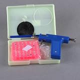 Ostart Pro Steel Ear Nose Navel Body Piercing Gun + 98pcs Round Studs Tool Kit Set