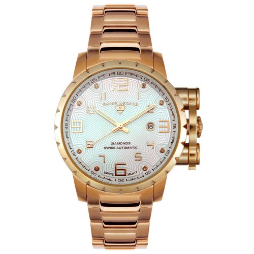 Swiss Legend Mens 60010-RG-WHT Diamond Watch