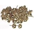 50 Pearl Bead Cup White Plated Earrings Jewelry Parts
