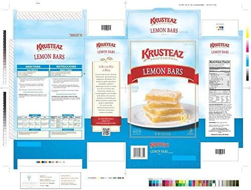 Continental Mills Krusteaz Lemon Bar Mix, 8 Pound -- 4 per case.