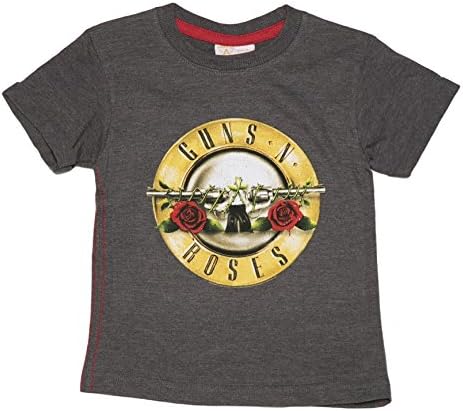 Kids Dark Grey Marl Guns N Roses Logo T Shirt from Amplified Kids