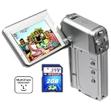SVP HDDV-1500-Sil 11MP Max 2.4-inch LCD Digital Video Camcorder with Face detection & Image Stabilization + FREE SVP 2GB High Speed SD Memory Card