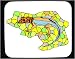 Decorated Mouse Pad with malayan, hydrosaurus, sail-finned, reptile, lizard, amboinen...