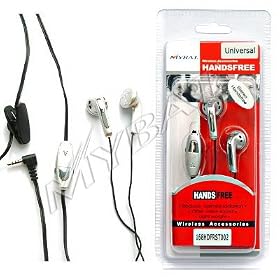 AUTHENTIC MYBAT BRAND - UNIVERSAL CELL PHONE STEREO HEADSET EARPHONES for RIM Blackberry 8800, 8820, 8830 / LG VX8800 VENUS, VX10000 VOYAGER VX-10000, VX5400, RUMOR LX260, SCOOP, VX8350, LX160, AX380, UX380, GLIMMER AX830, VX9900 - MYBAT RETAIL PACKAGING