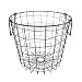DII Stackable Metal Utility Storage Bin for Heavy Duty Use In Office, Craft Room, Kitchen, Pantry, or Garage (12x12â€) Black Round â€“ Small