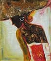African Mother Nature Oil Painting on Canvas Hand Made Replica Finest Quality 20in X 24in