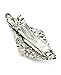 Women's Rhinestone Metal Hair Barrette Clip Hair Pin Antique Silver IMB2105