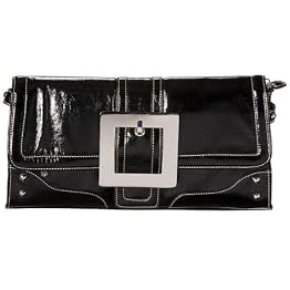 CL by Laundry Large Buckle Clutch - Black