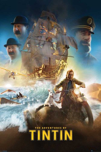 Empire 421449 Tim und Struppi - International One Sheet in englisch Film Poster Druck - Gr Preisvergleich