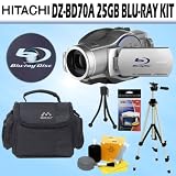 Hitachi - Hitachi DZ-BD70A BluRay 5.3MP DVD High Definition Camcorder w/ 25GB Blu-Ray Accessory Bundle